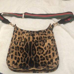 Ah.dorned Leopard crossbody bag